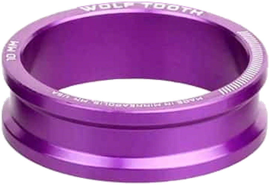 Wolf Tooth Precision Headset Stack Spacer - 10mm, Ultraviolet Purple, 1 pc.