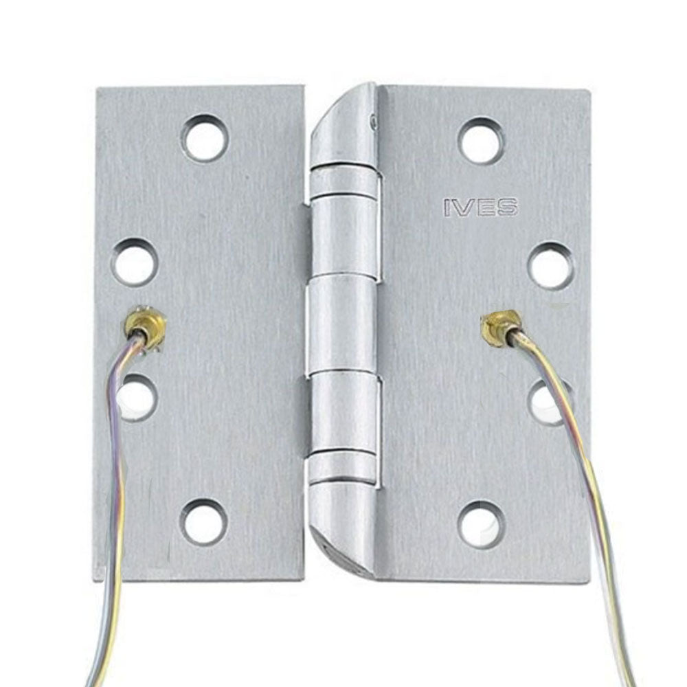 Ives 5BB1HT 4.5x4.5 652-TW4-CON Electrified Hinge with Hospital Tips, 4 Wire