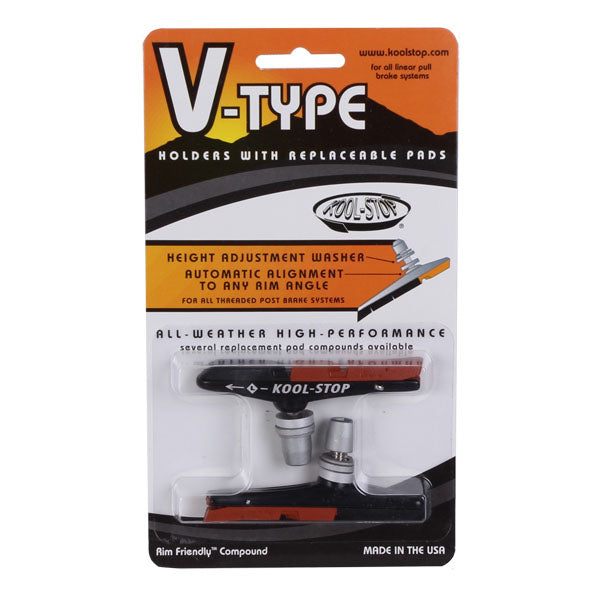 Kool Stop V-Type Pads, Threaded - Dual