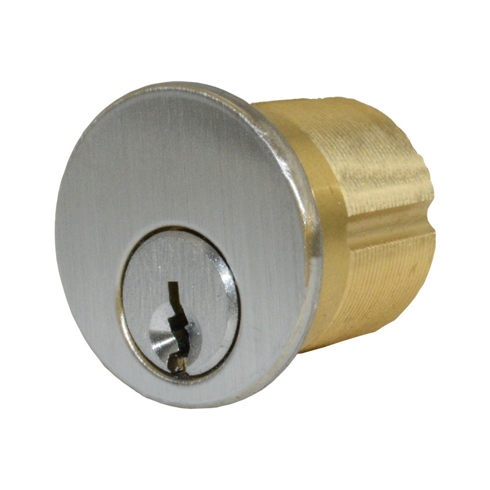 GMS M114SC26DATA2 1-1/4" Mortise Cylinder with Adams Rite and Yale Standard Cams Keyed Alike in Pairs US26D Satin Chrome Finish