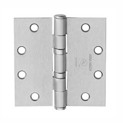 McKinney TA2714 3 1/2" x 3 1/2" US26D Bearing Hinge Five Knuckle Satin Chrome Finish