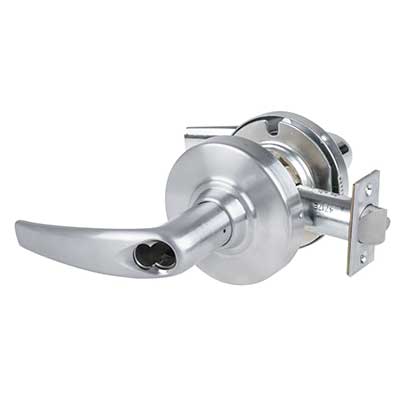 Schlage ND80BD-EL-ATH-626 Electrified Storeroom Lock, Fail Safe, Athens Lever, SFIC Less Core, Satin Chrome