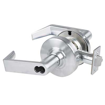 Schlage ND80BD-EL-RHO-626 Electrified Storeroom Lock, Fail Safe, Rhodes Lever, SFIC Less Core, Satin Chrome