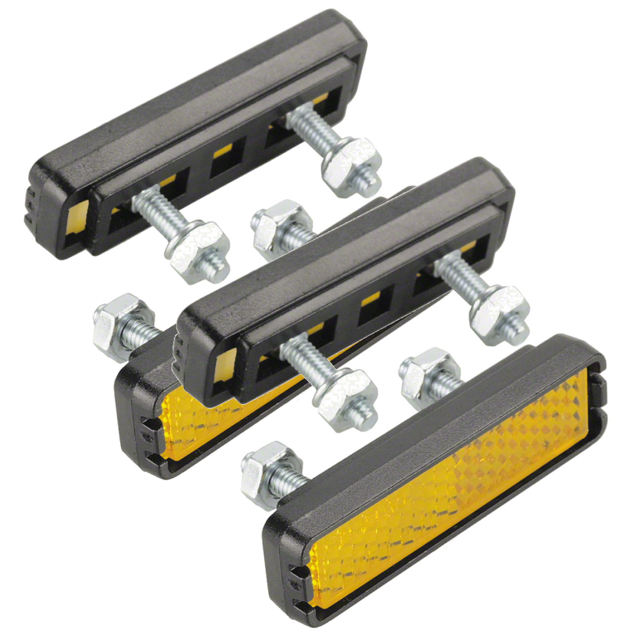 Pack of 2 Wellgo Bolt-on Pedal Reflector Set Hardware and Reflectors