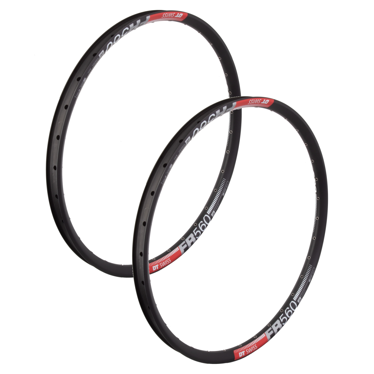 2 Pack DT Swiss FR 560 Rim 26" 32h Tubeless Ready Disc Black Downhill Freedride