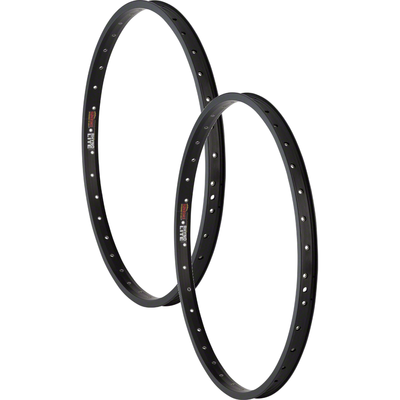 Pack of 2 Sun Ringle Rhyno Lite XL Rim - 24", Black, 36H, Clincher, Schraeder