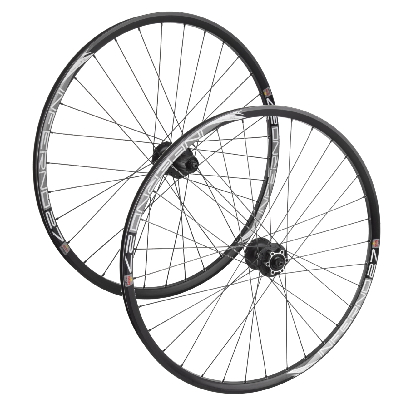 Wheel Master 27.5in Alloy Mountain Disc, Double Wall Sun Inferno-27 6B, Wheelset