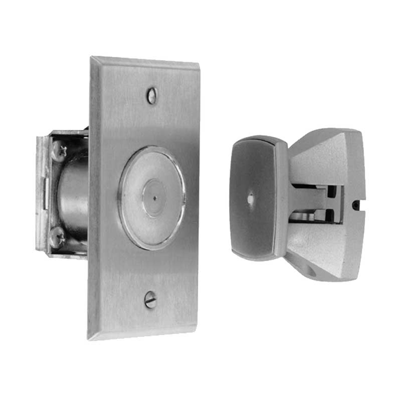 Rixson 990M-689 Electromagnetic Door Holder/Release, Low Projection Wall, Tri Voltage 12VDC/24VDC/120VDC, Aluminum Painted