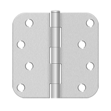 Deltana S44R5BKS 4x 4x 5/8 Radius Hinge