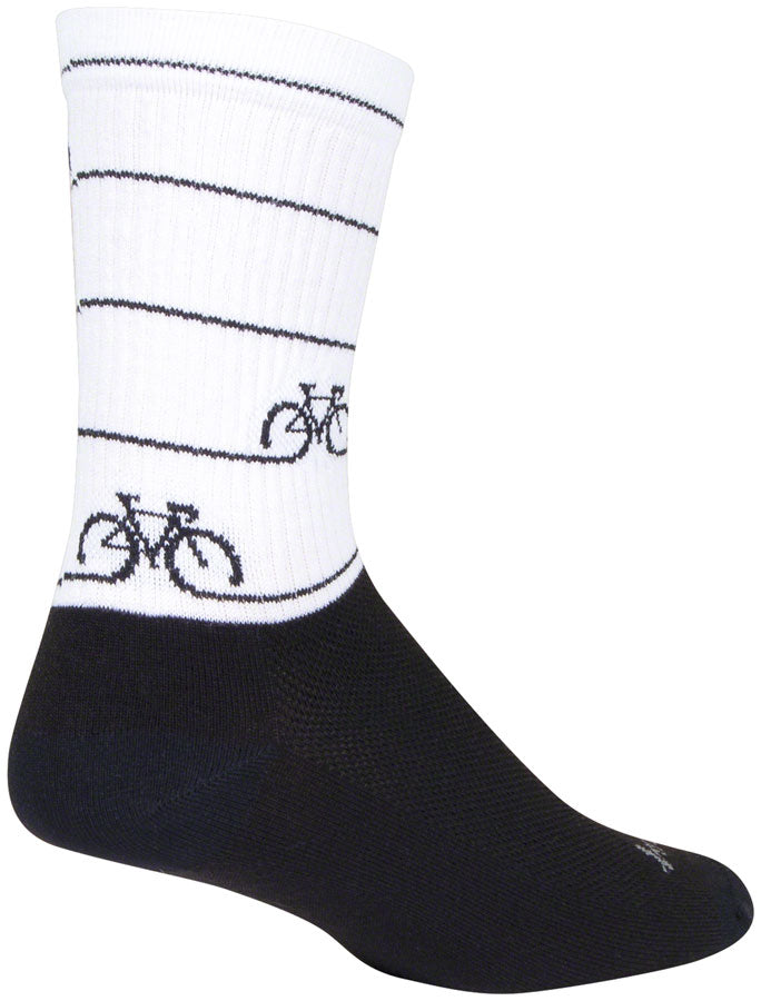 SockGuy Crew Cyclepath Socks - 6", Small/Medium
