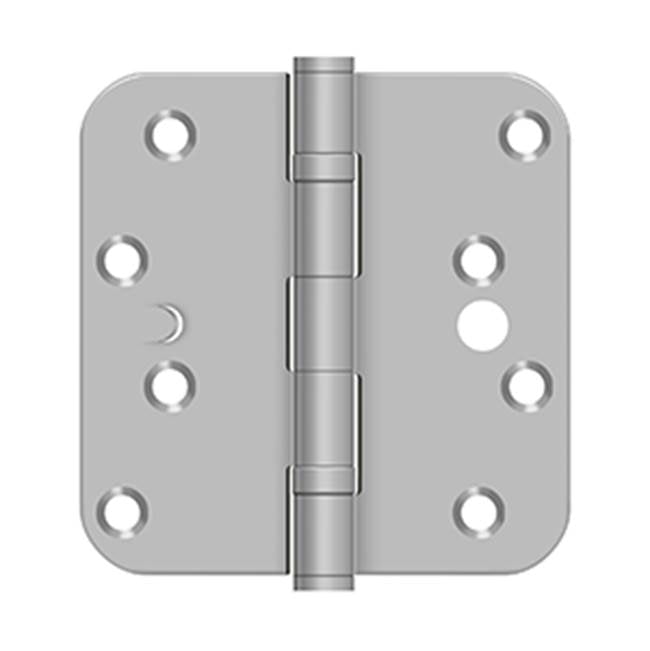 Deltana SS44R5BU32D-S 4 x 4 x 5/8 Radius Hinge, 2BB, Security - Brushed Stainless