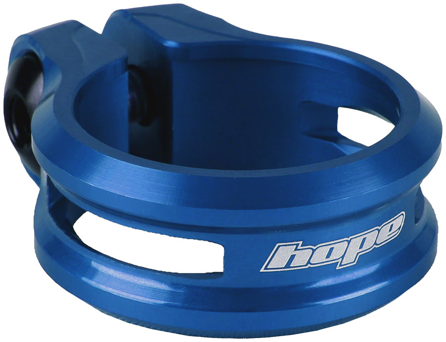 Hope Seatpost Clamp - 34.9mm, Bolt-On, Blue