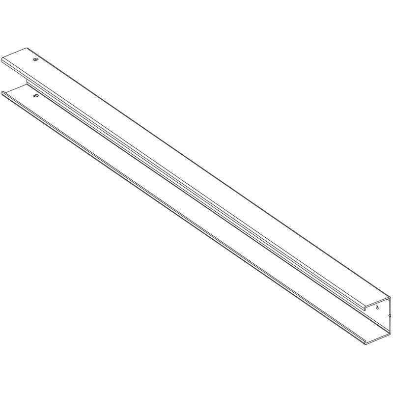 Sargent 68-1042 32D Narrow Mounting Rail for 80 Series Vertical Rod Exit Devices, F (33"-36") Wide, Satin Stainless Steel