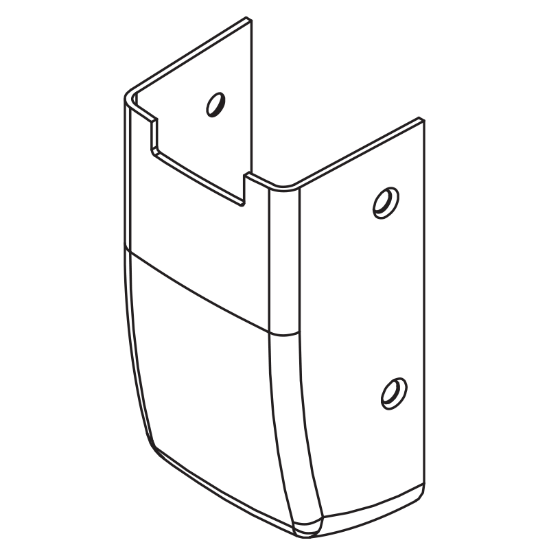 Sargent 97-0018 32 Top & Bottom Cover for 8700 Series Surface Vertical Rod Exit Devices, Bright Stainless Steel