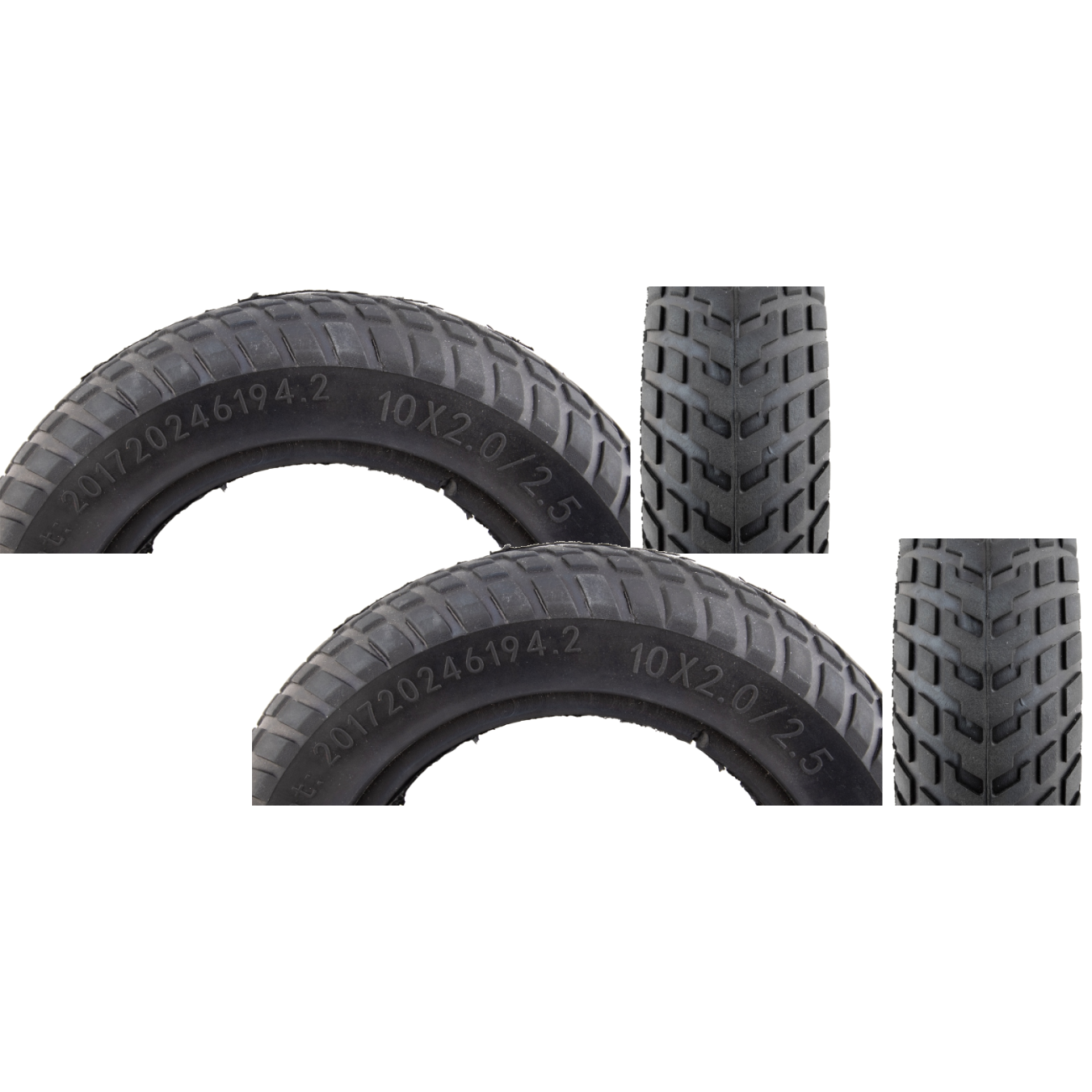 Pack of 2 Sunlite Flat-Free Solid 10x2.0 Solid Bk/Blk