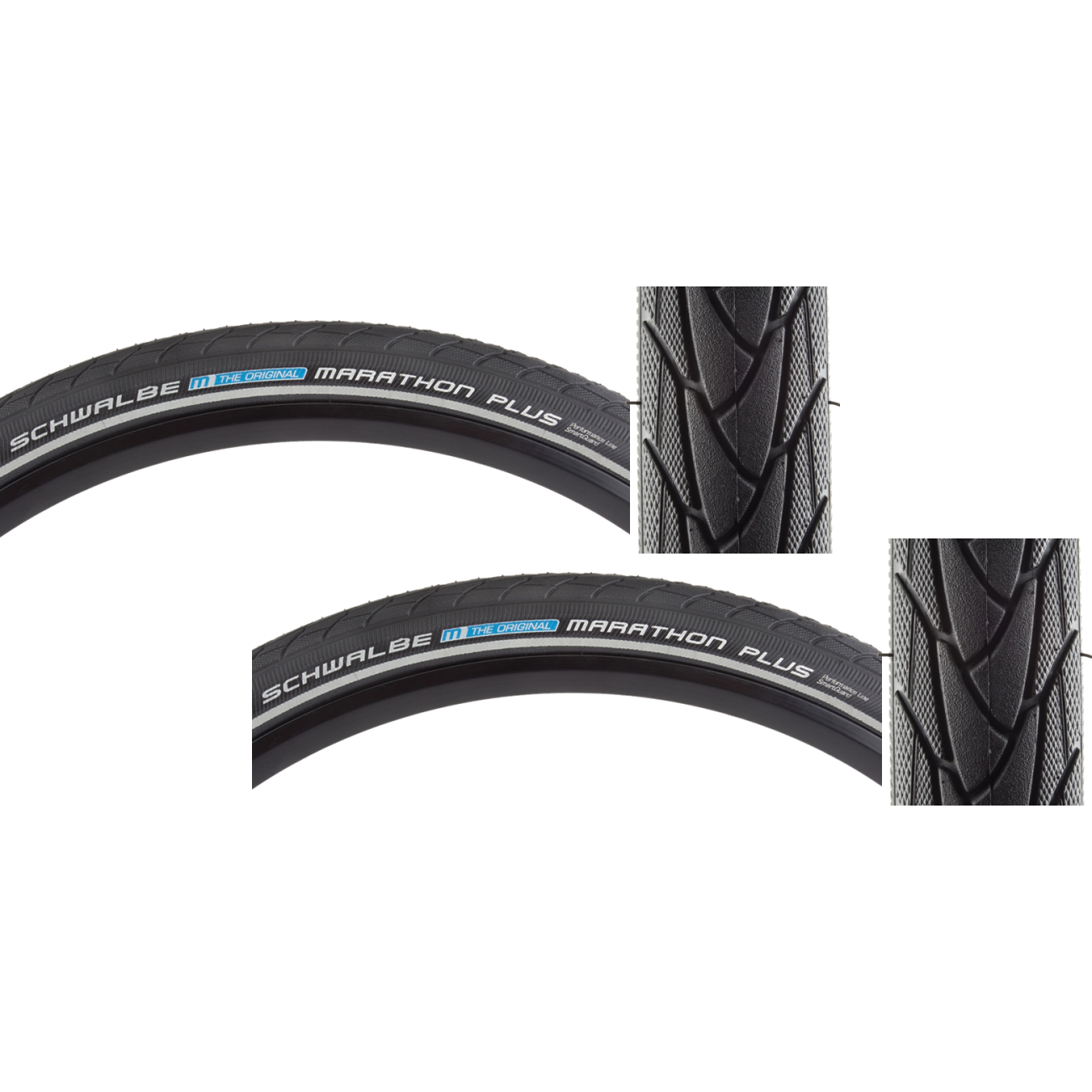 2 Pack Schwalbe Marathon Plus Performance Twin SmartGuard 26x1.35 Wire TPI 100 11100760