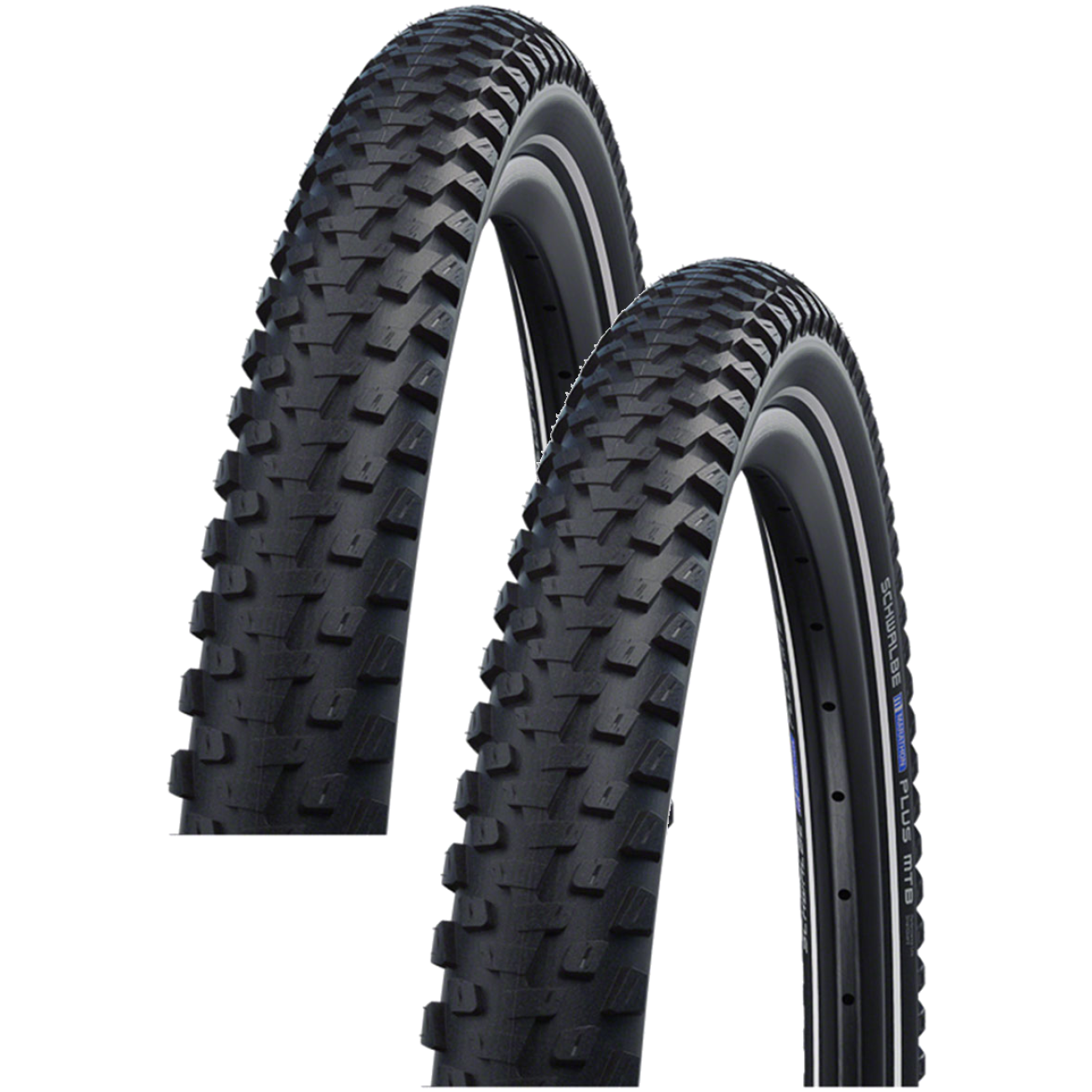 Schwalbe Marathon Plus Tires 26x2.1 Clincher Wire Black Pack of 2 Touring Hybrid 11101005