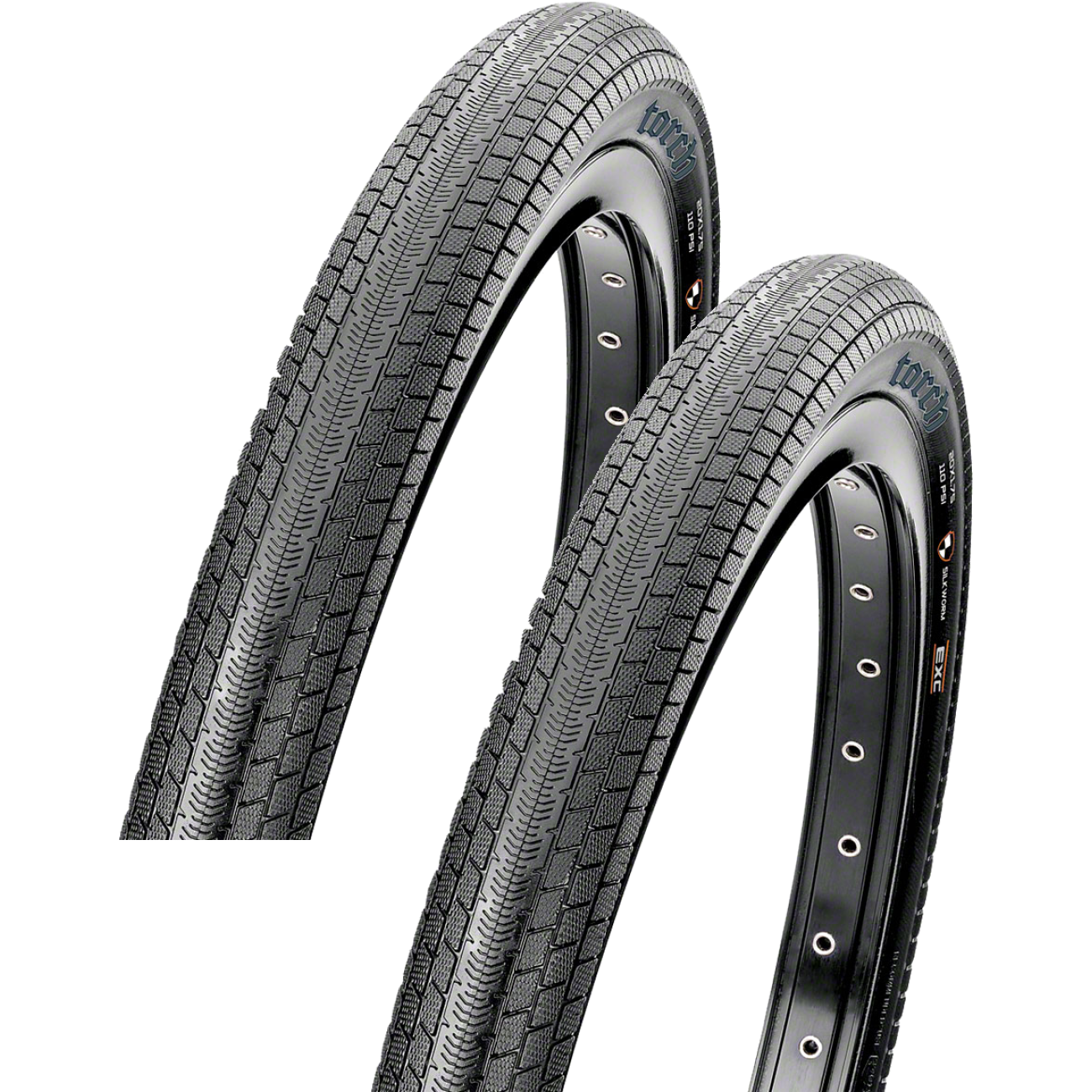 Pack of 2 Maxxis Torch Tire 20 x 1.75 Clincher Folding Black Dual EXO TB00356600