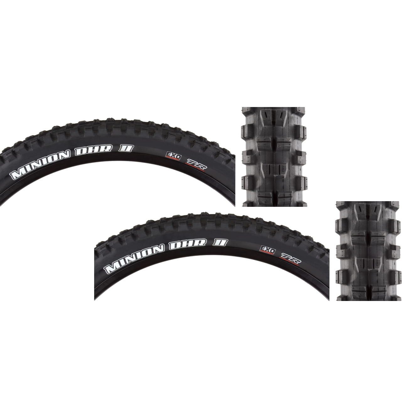 Pack of 2 Maxxis Minion DHR II Tires26 x 2.4 Tubeless Folding EXO Wide Trail TB72910000