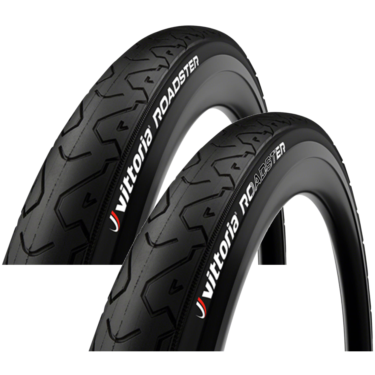 Pack of 2 Vittoria Roadster Tire 29 x 1.5 TPI 26 Clincher Wire Black Touring Hybrid 1113R92340111TG
