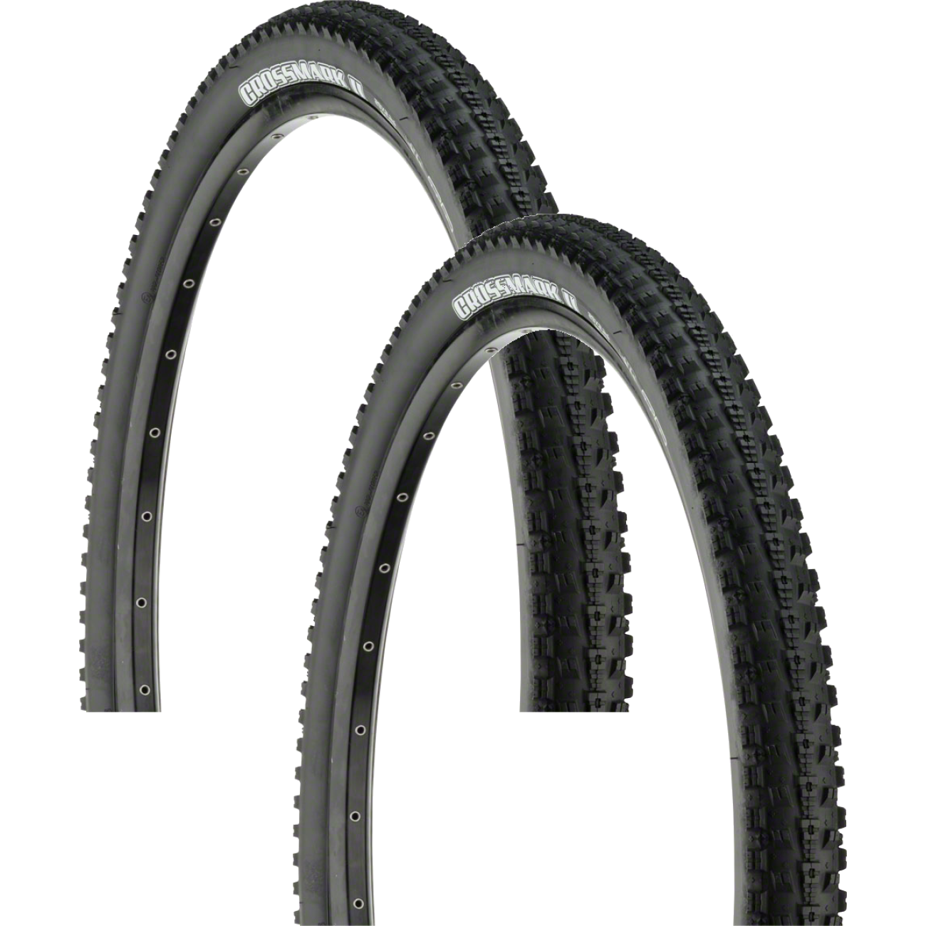 Pack of 2 Maxxis Crossmark II Tire 26 x 2.1 Clincher Wire Black Mountain Bike TB00359600