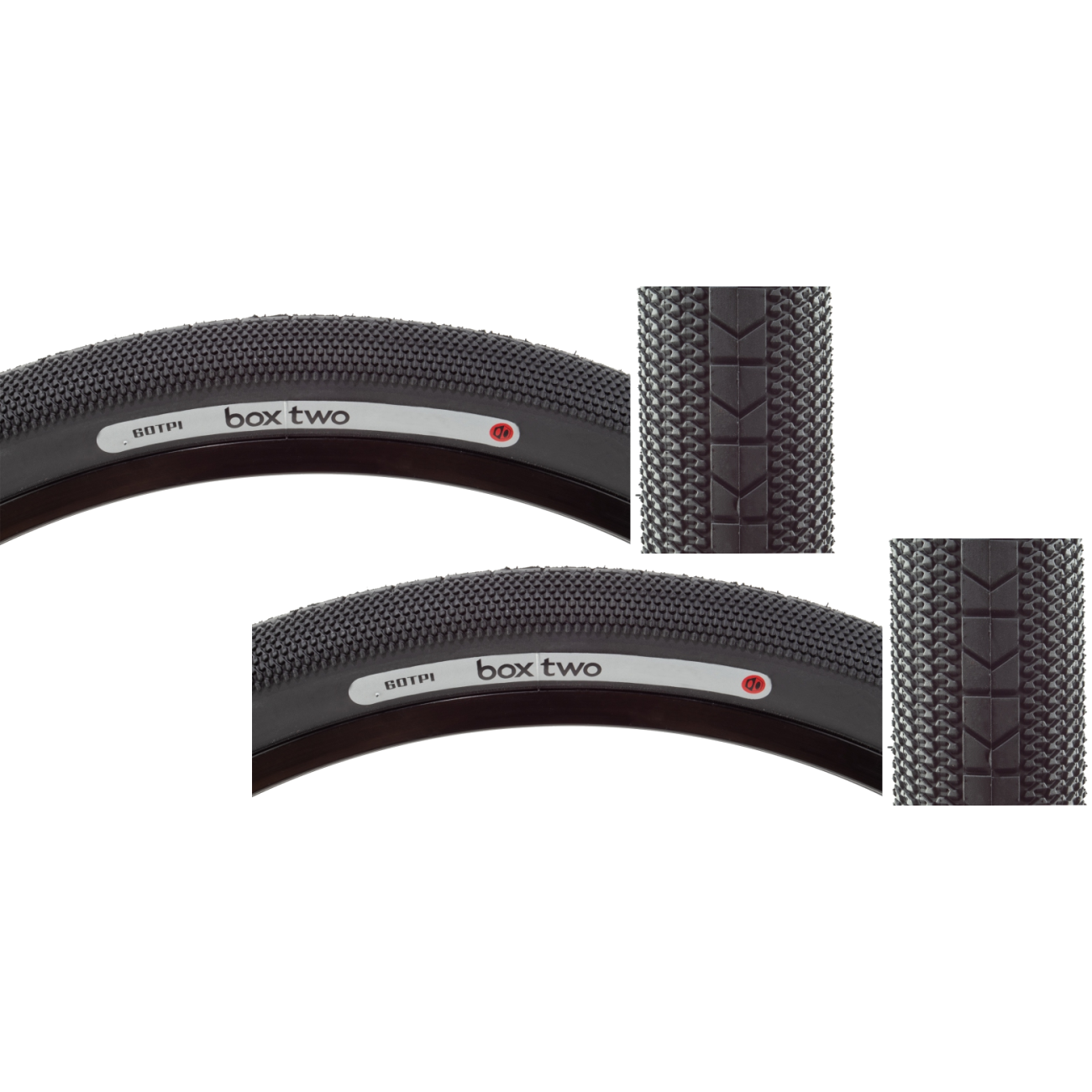 Pack of 2 Box Components Box Two Tires 20x1-1/8 Wire TPI Bk/Bsk BX-TR2-2120118-BK