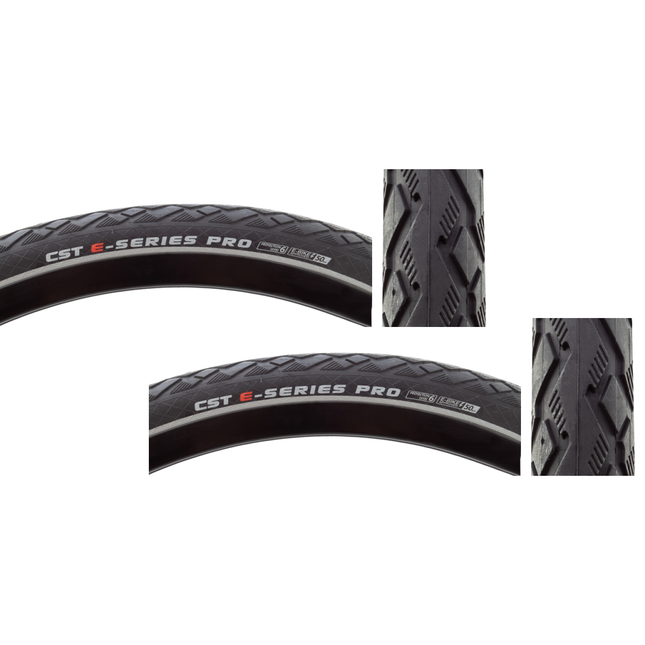 Pack of 2 Cst Premium E-Series Pro 700x38 Wire TPI 75 Bk/Blk TB97715000