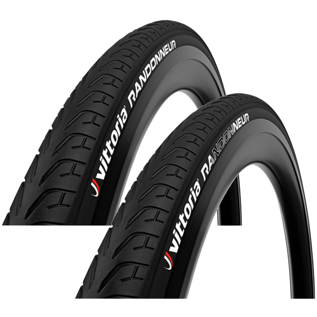 Pack of 2 Vittoria Randonneur Tire 700 x 45 TPI 26 Clincher Wire Black Touring Hybrid 1113442447111TG