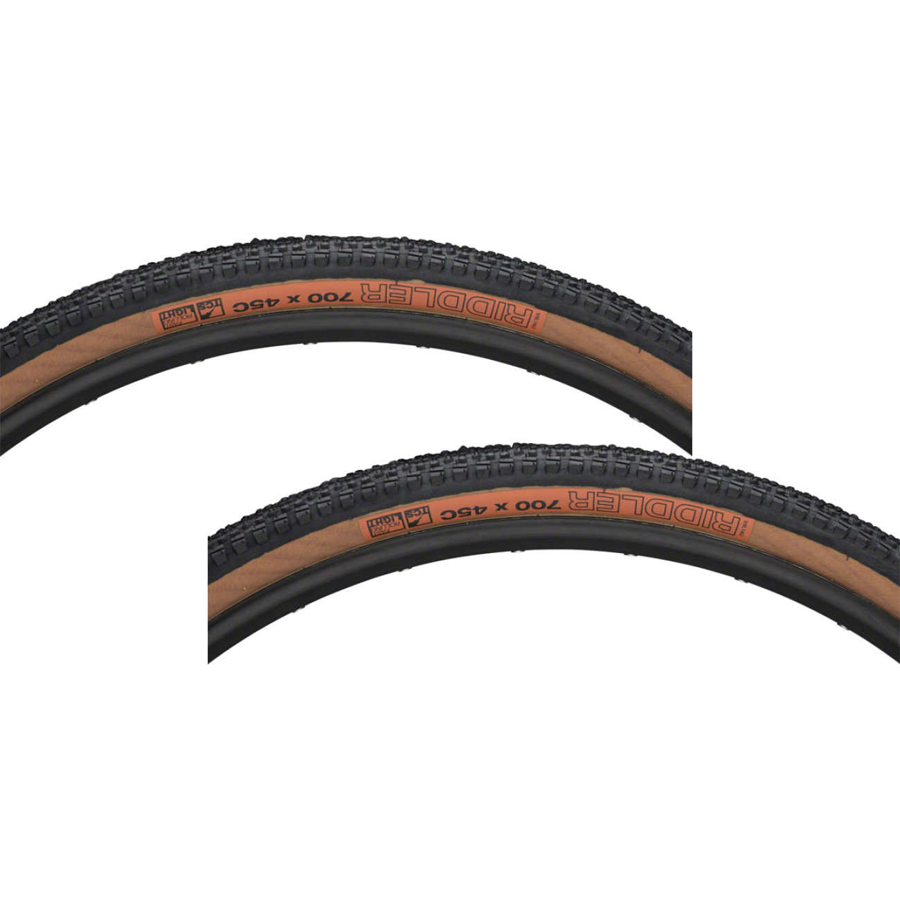 WTB Gravel Tire Pack of 2 Riddler 700c 700 x 45 TCS Tubeless Light Fast Rolling W010-0695