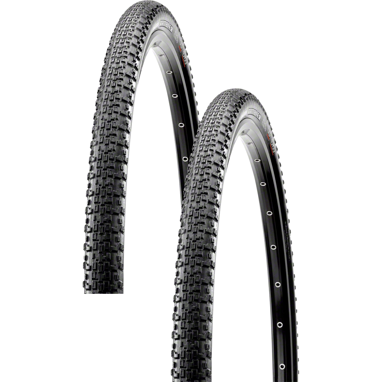 Maxxis Gravel Tire Pack of 2 Rambler 700 x 50 Tubeless Folding Black Dual TB00172700