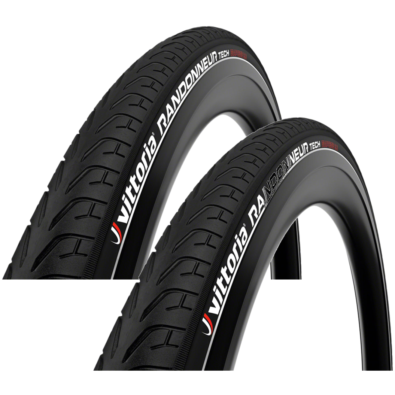 Pack of 2 Vittoria Randonneur Tech G2.0 Tire 700 x 35 Rigid Bead Black/Reflective 11A00172