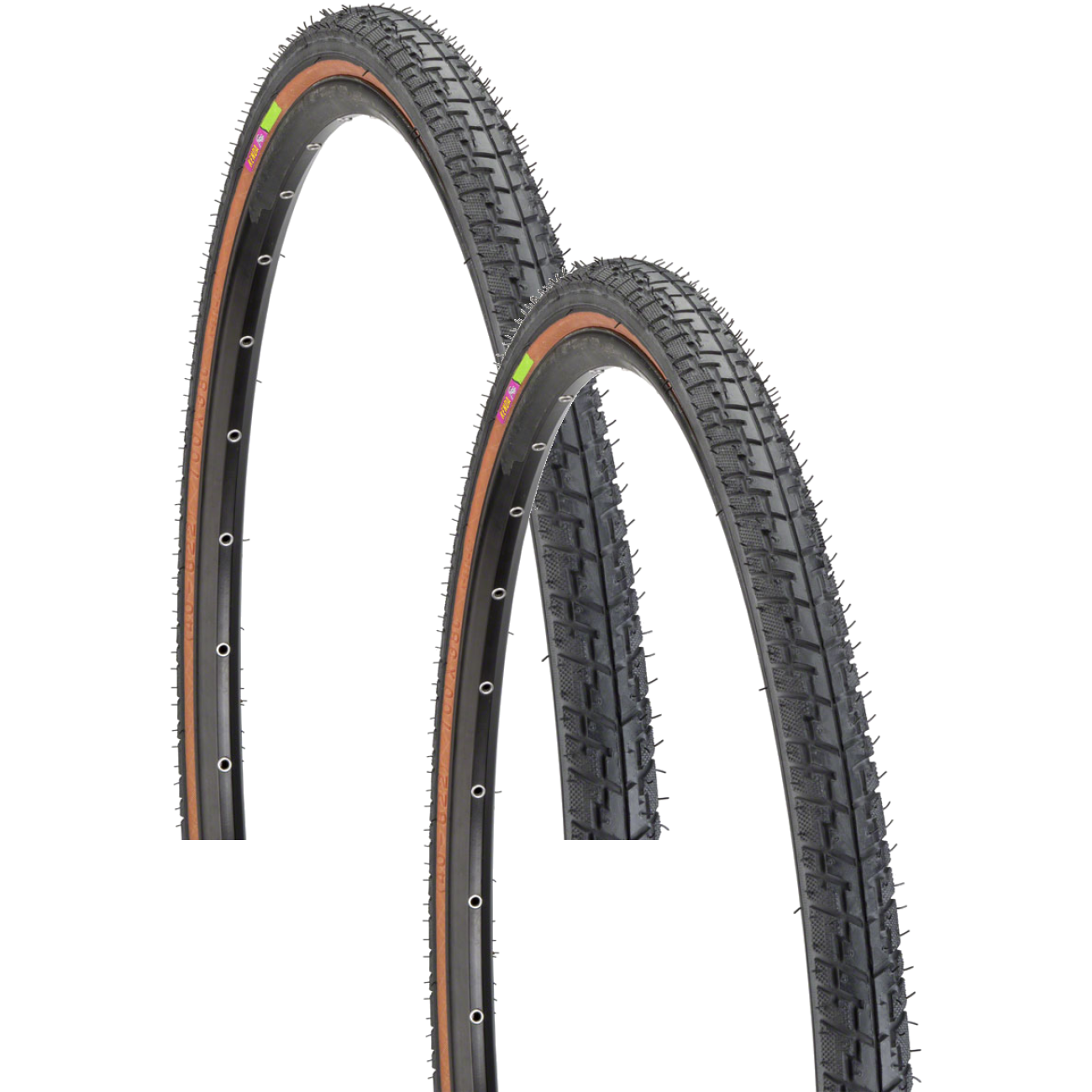 Pack of 2 Kenda Street K830 Tire 700 x 38 Clincher Wire Black/Mocha 60tpi 6485437