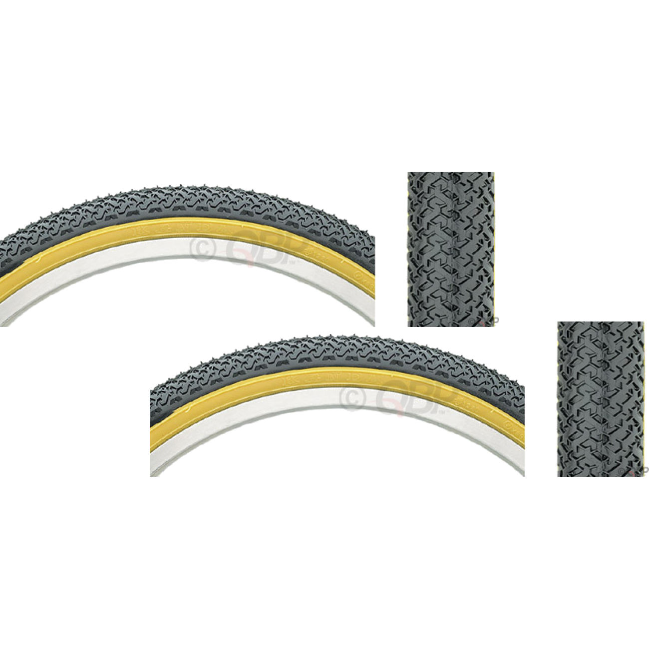 Pack of 2 Kenda Street K55 Tire 20 x 1.75 Clincher Wire Black/Tan 22tpi 2252005