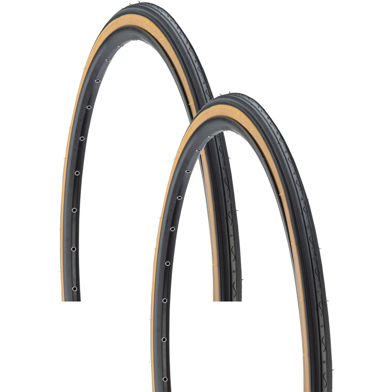 Pack of 2 Kenda Street K40 Tire 27 x 1 3/8 Clincher Wire Black/Tan Road Bike 5752043