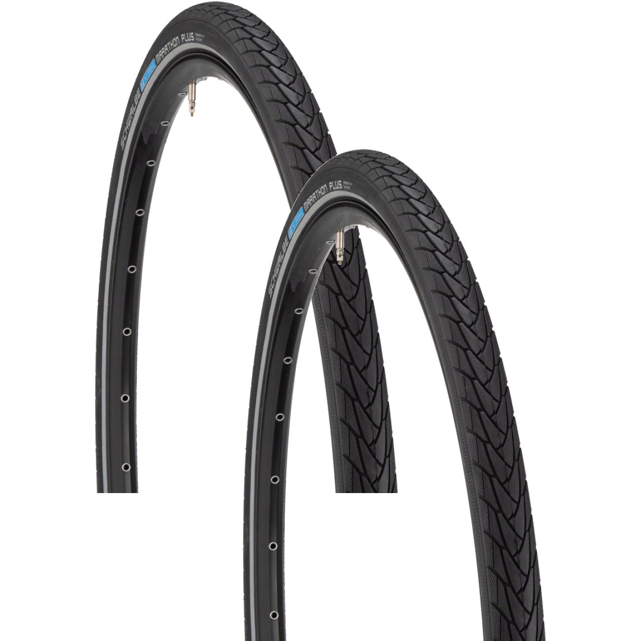 2 Pack Schwalbe Marathon Plus Tire 700 x 28 Clincher Wire Performance Line 11100767.01