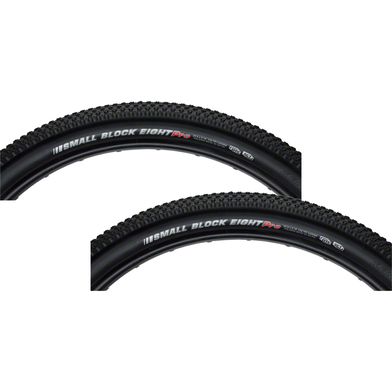 Pack of 2 Kenda Small Block 8 Pro Tire 27.5 x 2.1 Tubeless Folding Black 070L9267