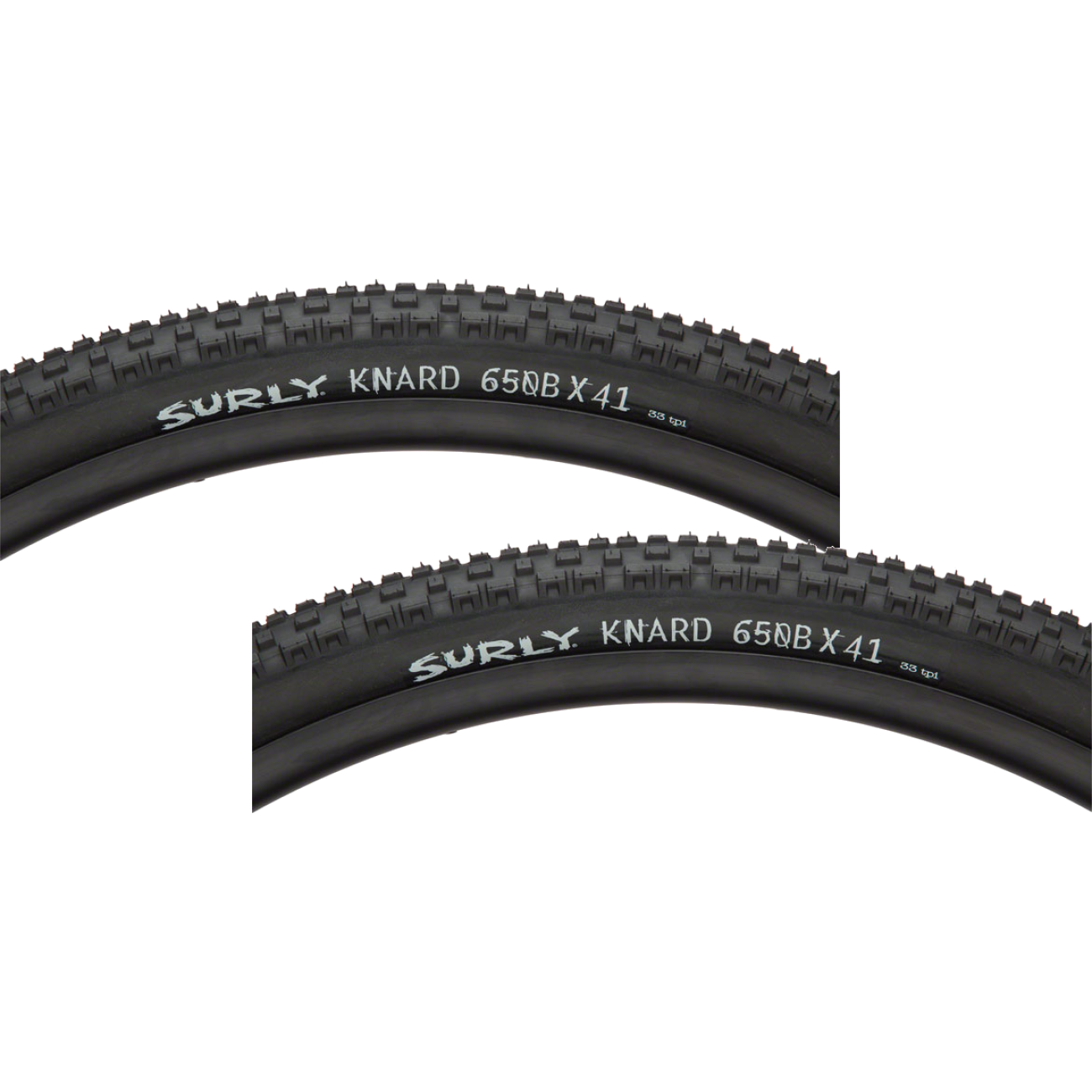 Pack of 2 Surly Knard Tire 650b x 41 TPI 33 PSI 75 Clincher Wire Black Gravel Road Bike