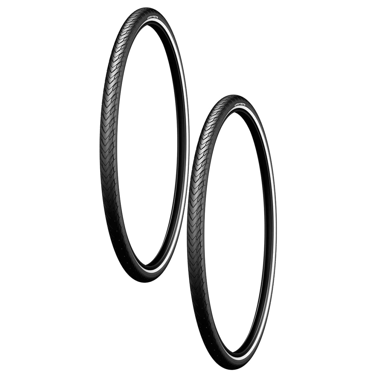 Pack of 2 Michelin Protek Tire 700 x 32 Clincher Wire Blk Reflective Road Flat Protection 96531