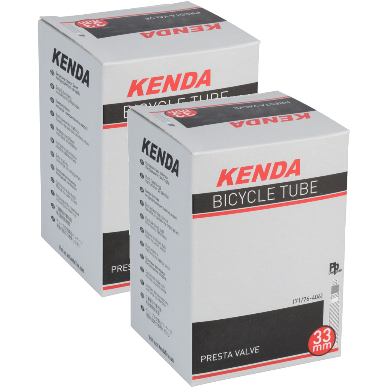2 Pack Kenda 24" x 2.0-2.4" 32mm Stem Presta Valve Tube Replacement Bicycle Tube