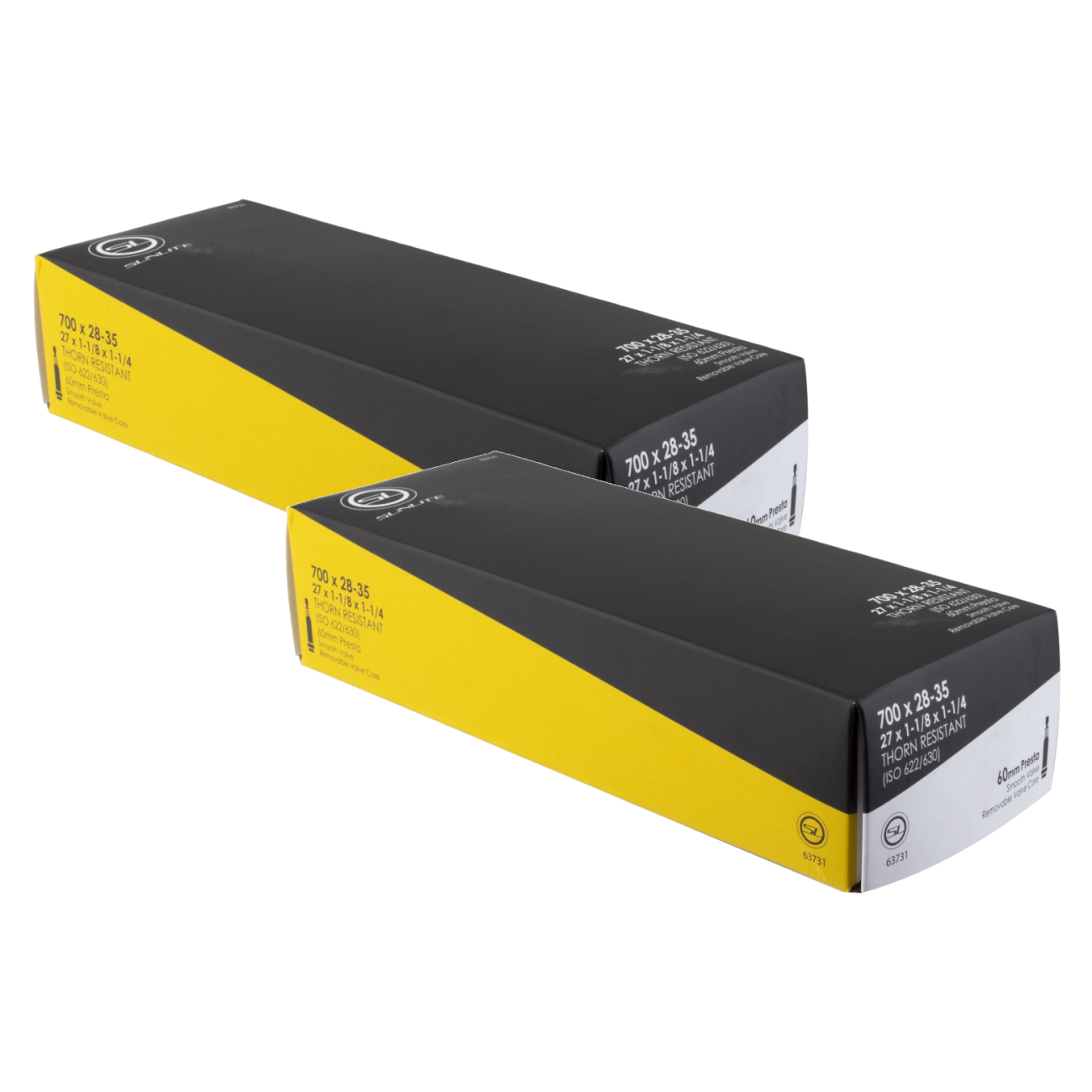 Pack of 2 Sunlite Thorn Resistant Presta Valve 700x28-35 (27x1-1/8x1-1/4) PV