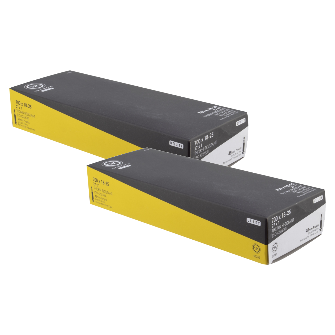 Pack of 2 Sunlite Utili-T Thorn Resistant Presta Valve Tubes 700x18-25