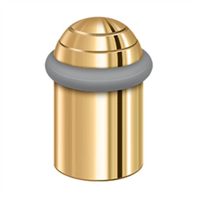 Deltana UFBD5000 Round Universal Floor Bumper Dome Cap 2-1/8, Solid Brass
