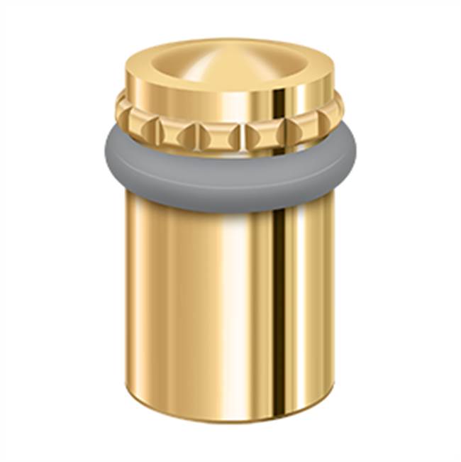 Deltana UFBP5000 Round Universal Floor Bumper Pattern Cap 2-1/8, Solid Brass