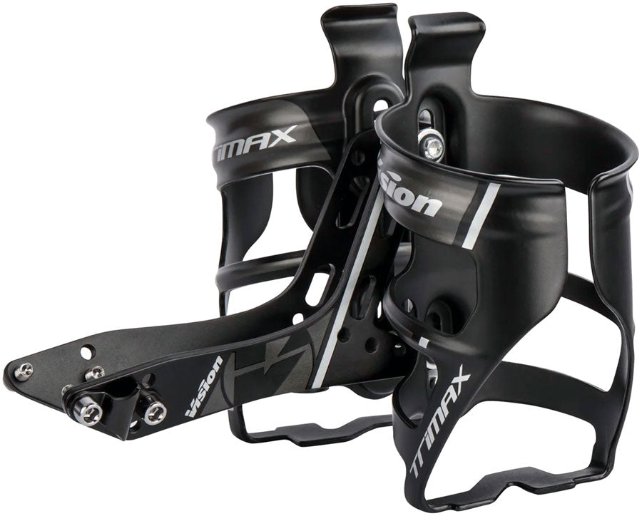 Vision TriMax Rear Hydration System, Aero Mounting, Dual Bottle Setup, Triathlon Use – Black