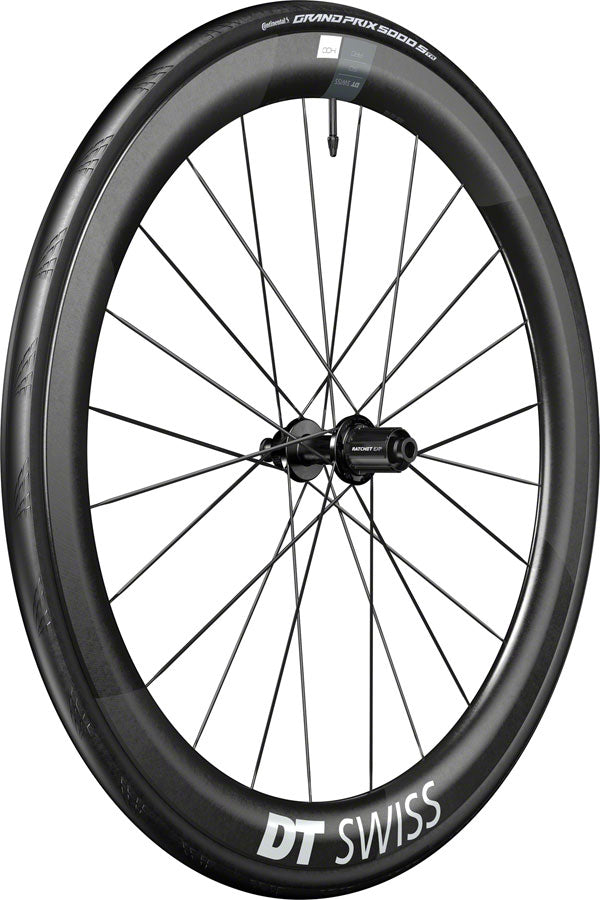 DT Swiss ARC 1400 DiCut 50 Rear Wheel - 700, 12 x 142mm, Center-Lock, HG11 Road/XDR, Ratchet EXP 36, Black, WTS w/GP5000