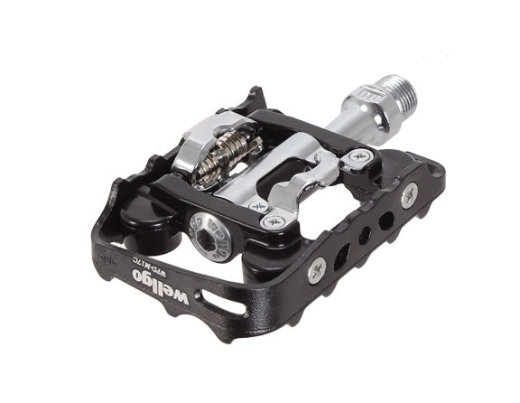 Wellgo WPD-M17C Clipless/Cage Pedals, Black/Black NLS