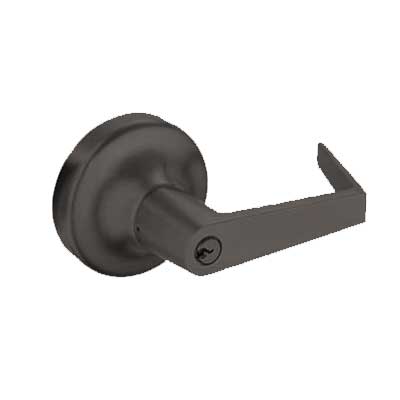 Accentra (Yale) AU-441F-2802-695 Exit Device Rose Lever Trim, NightLatch, Augusta Lever, For 6100 Series Exit Devices, Schlage C Keyway, [2] Keys, Dark Bronze