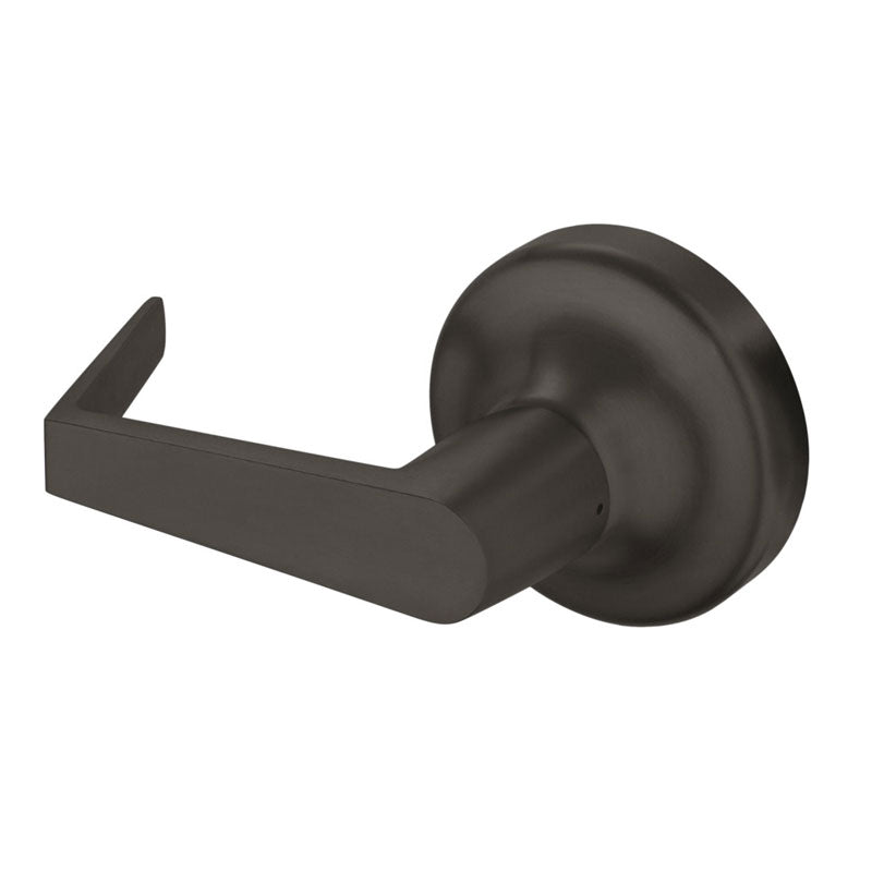 Accentra (Yale) AU448F-695 Exit Device Trim, Rose Trim, Passage, Augusta Lever, For 6100, 6170 Series, Non-Keyed, Dark Bronze Painted Finish