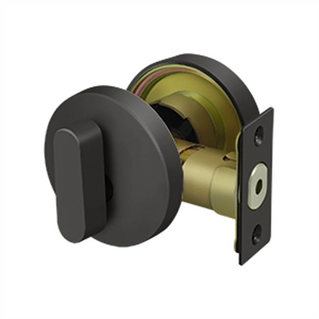 Deltana ZDRU Zinc Modern Low Profile Deadbolt Lock Grade 3