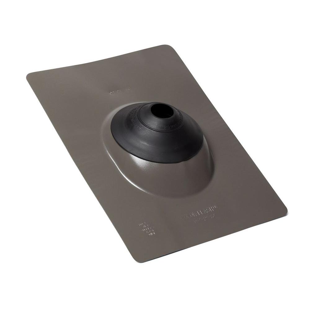 No-Calk 10-3/4 in. x 14-1/2 in. Galvanized Steel Drip Edge Vent Pipe Roof Flashing with 2-1/2 in. Diameter